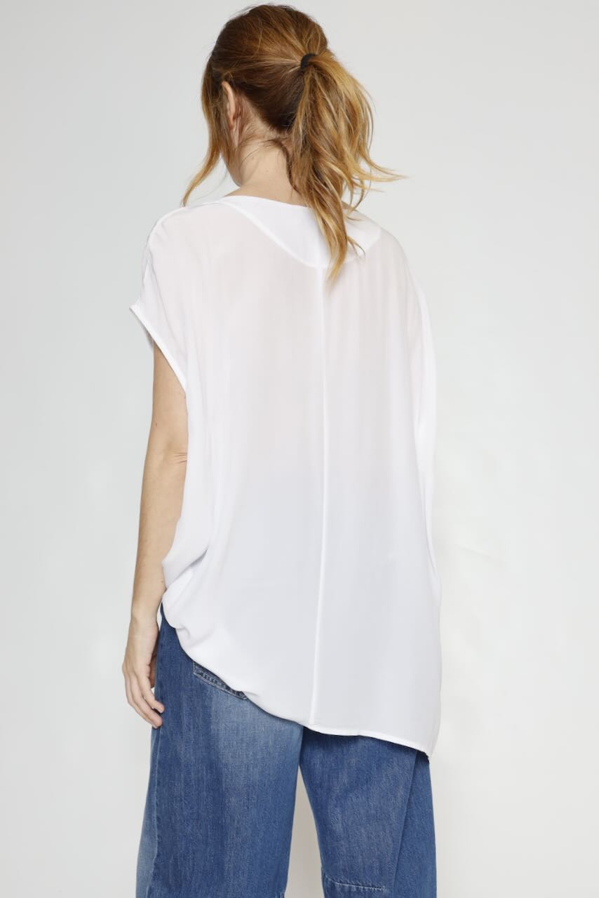 BLUSA/ LARGONA P25AN127-BLANCO