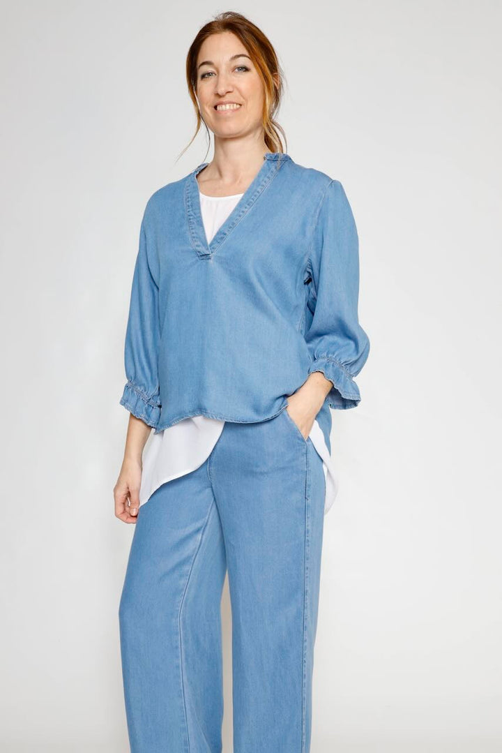 PANTALÓN  ANETTESHORT.7002621-BLU DENIM