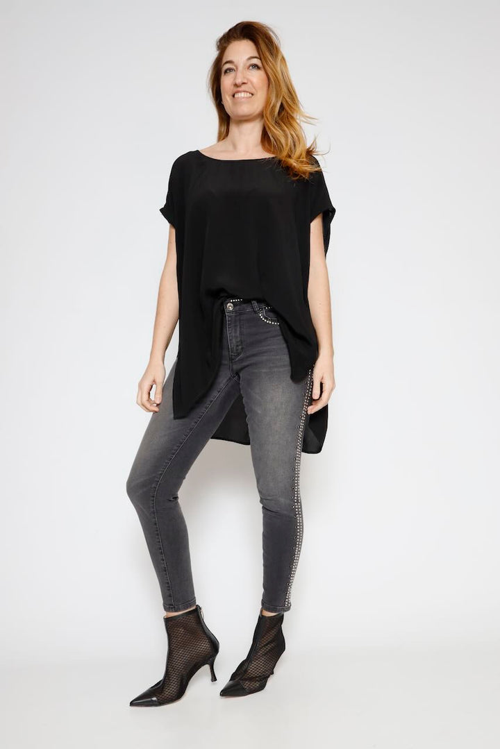 BLUSA/LARGONA P26AN003-NEGRO