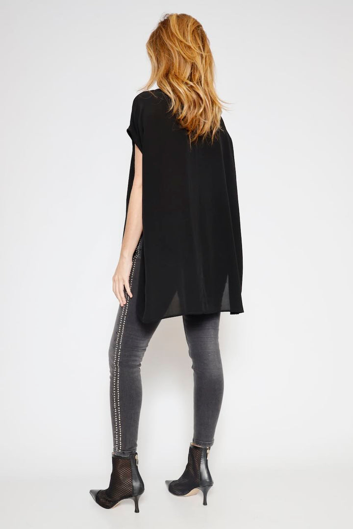 BLUSA/LARGONA P26AN003-NEGRO