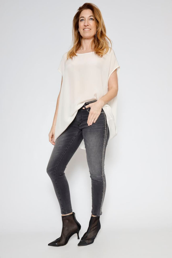 BLUSA / LARGONA P25AN127-LATTE