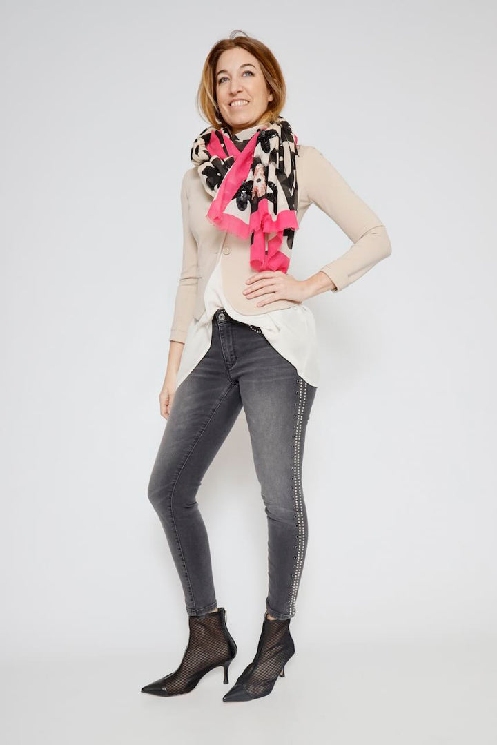 ESTOLA LA1475-BEIGE/NEGRO