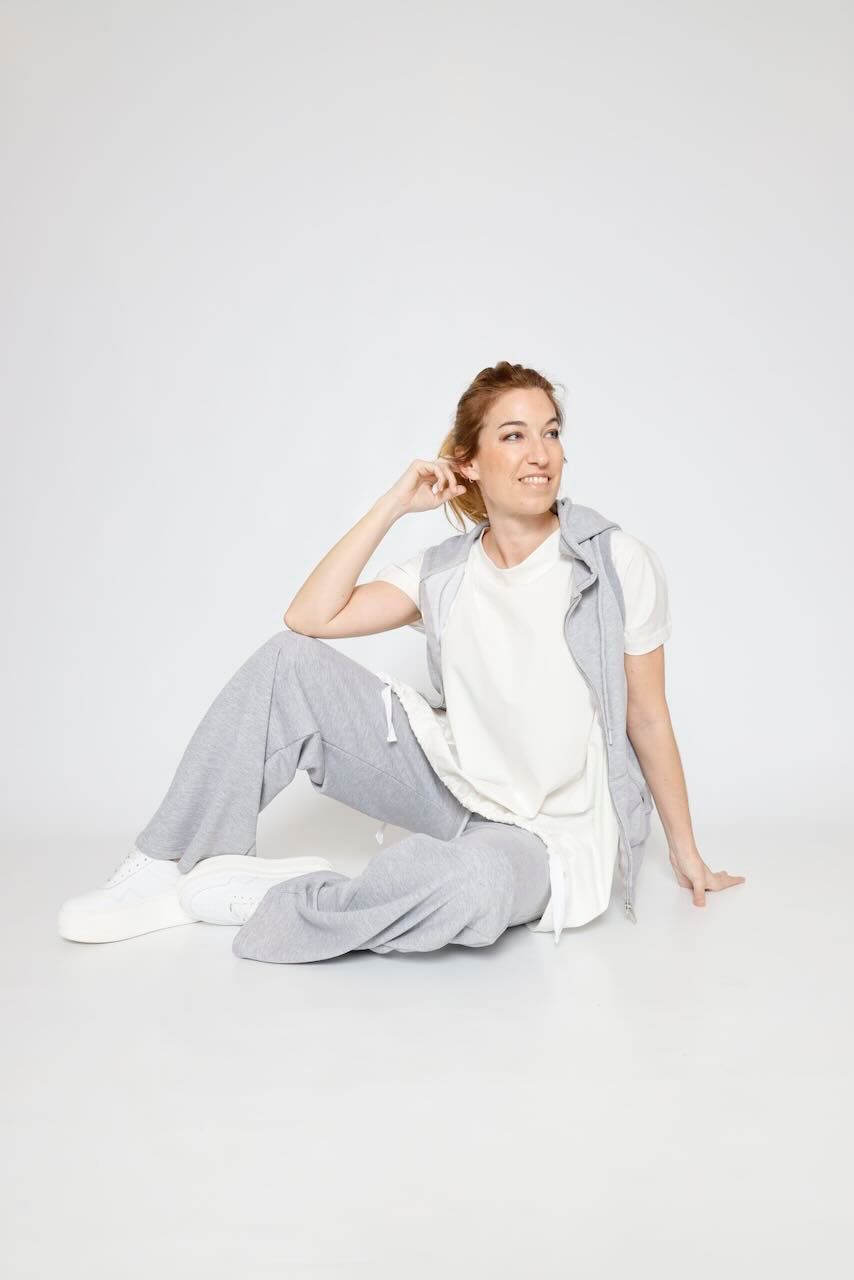 SUDADERA-CHALECO L855P26M3-GRIS