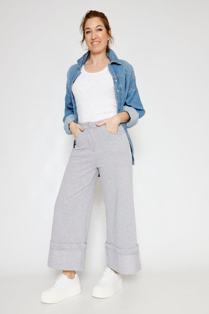 PANTALÓN FELPA GRIS P25DE211-GRIS