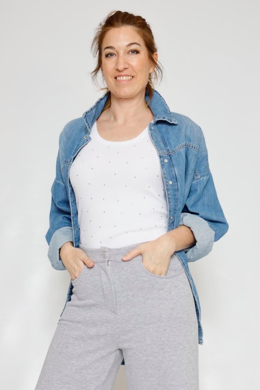 CAMISA -CHAQUETA BY10226-BLU DENIM