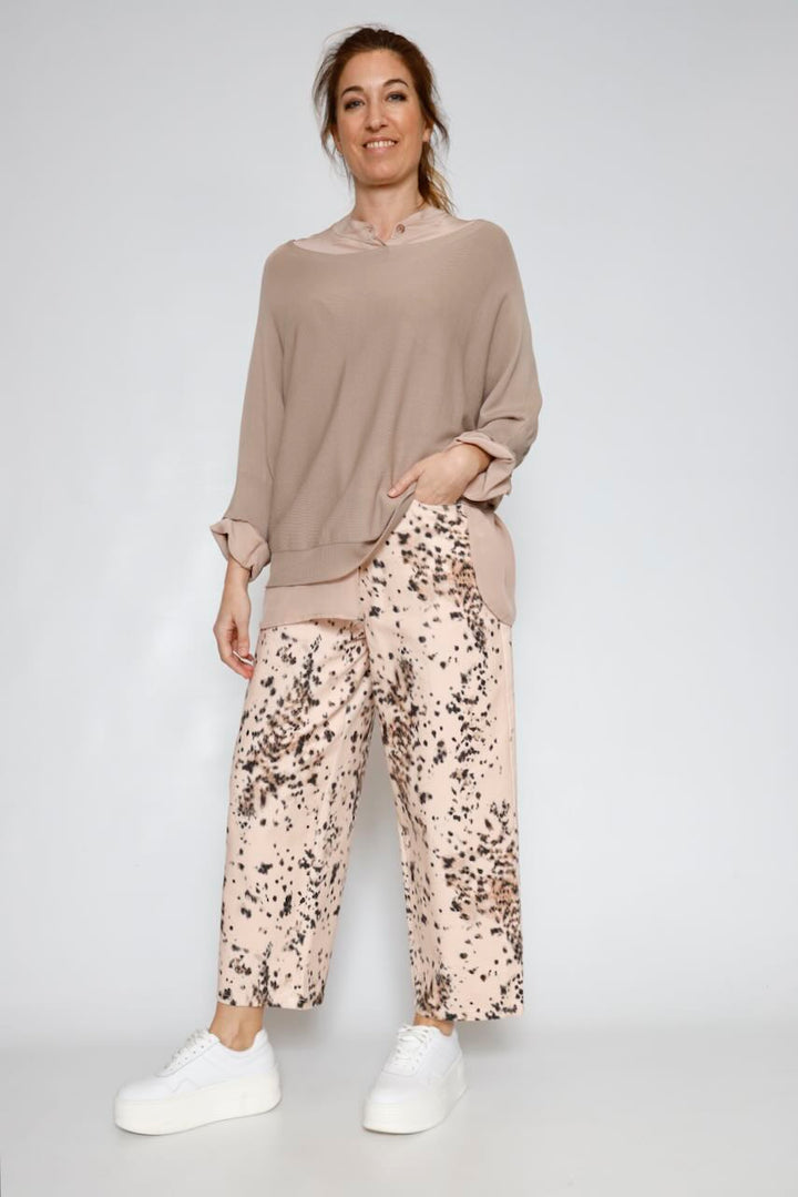 PANTALÓN P3POEAAC20-BEIGE/NEGRO