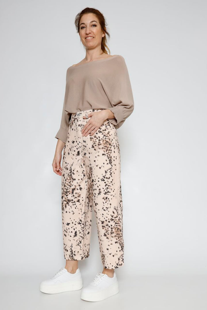 PANTALÓN P3POEAAC20-BEIGE/NEGRO