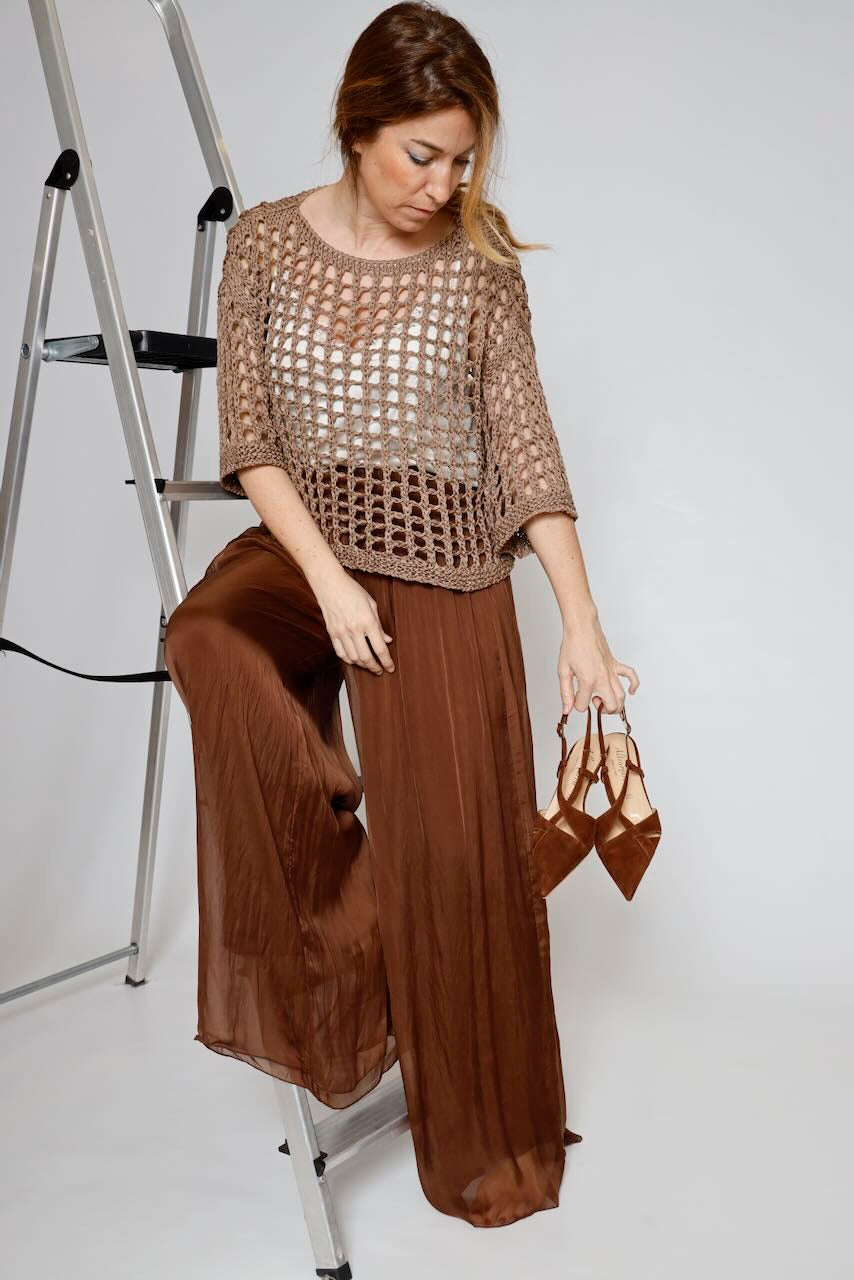 ZAPATO DESTALONADO 18840-CHOCOLATE