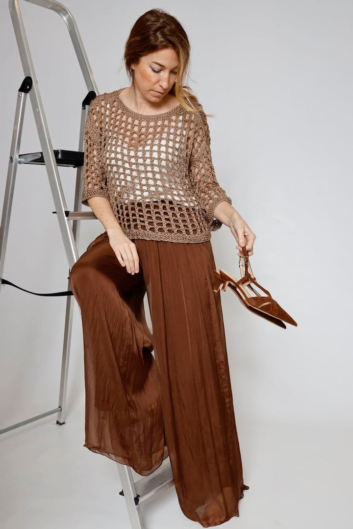 ZAPATO DESTALONADO 18840-CHOCOLATE