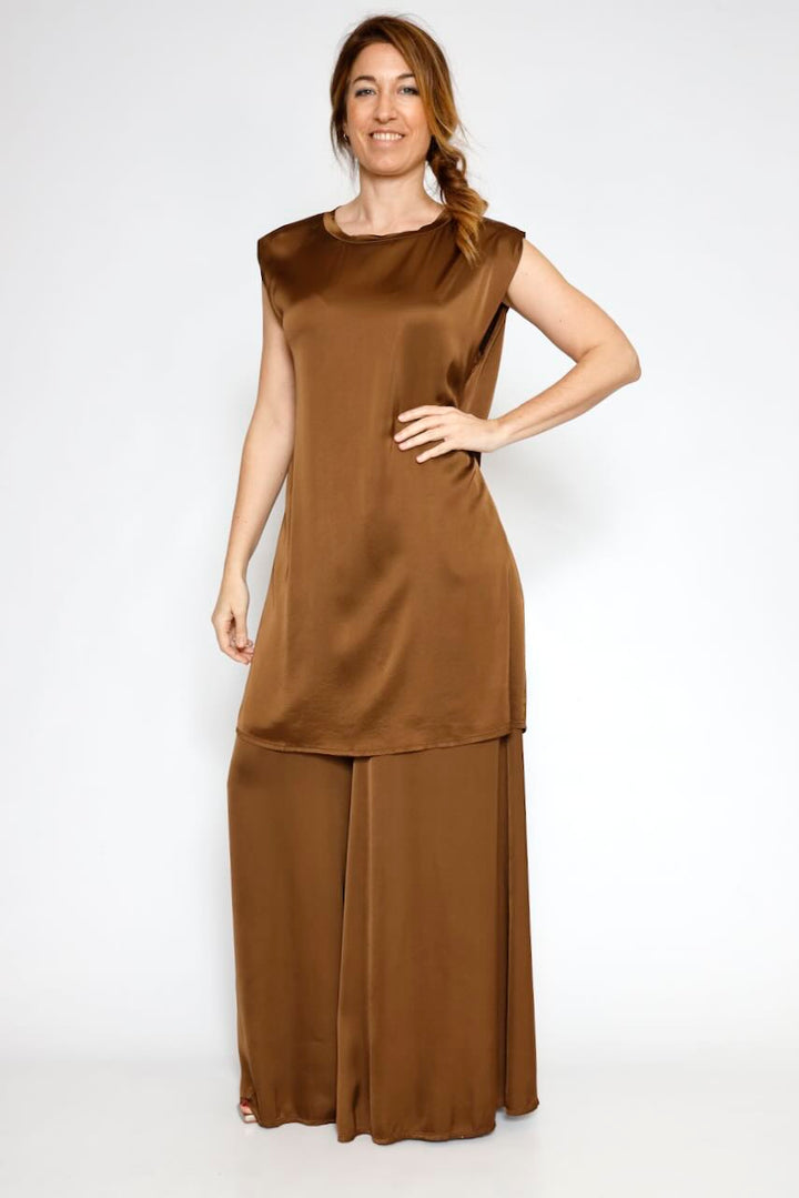 VESTIDO BY10261-MARRON