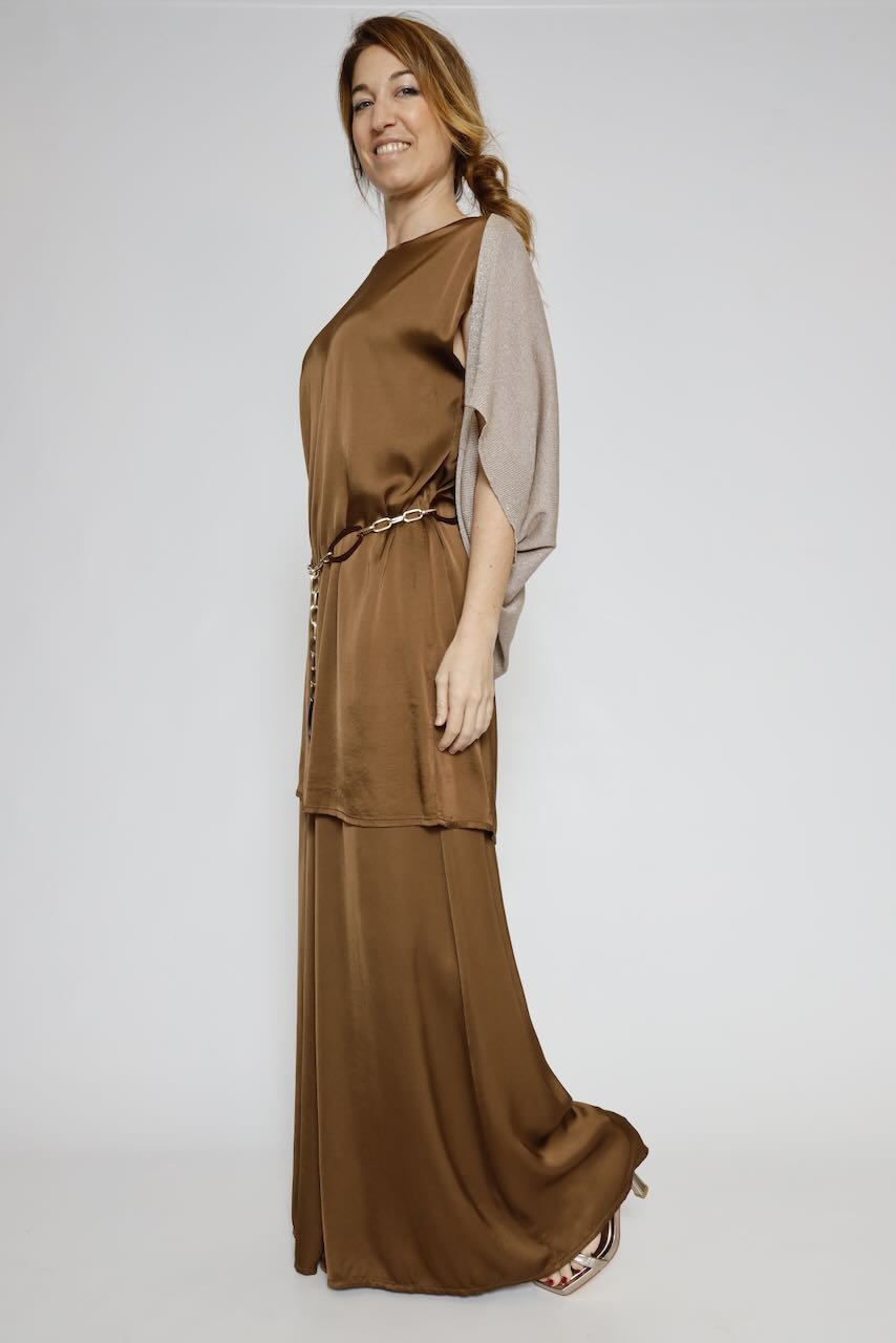 VESTIDO BY10261-MARRON