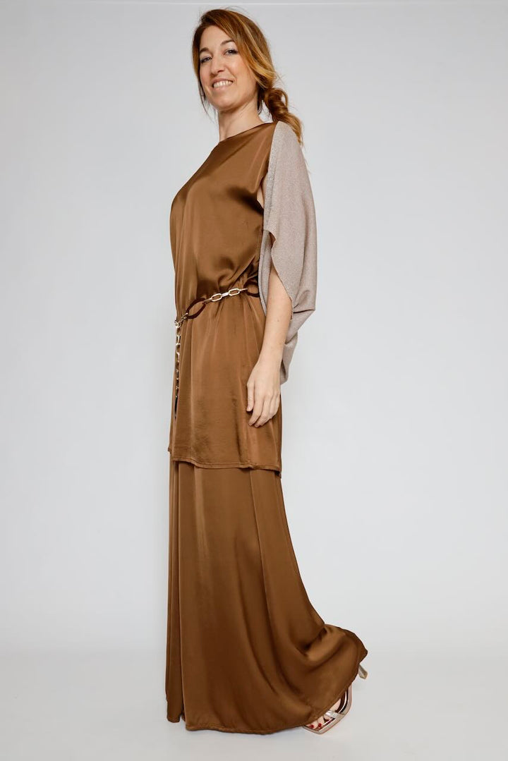 VESTIDO BY10261-MARRON