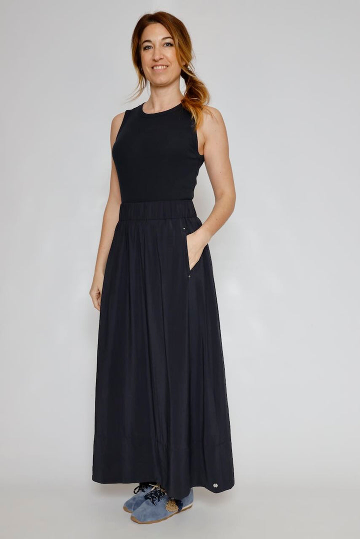 FALDA MIDI TOSCA.7002621-AZUL OSCURO
