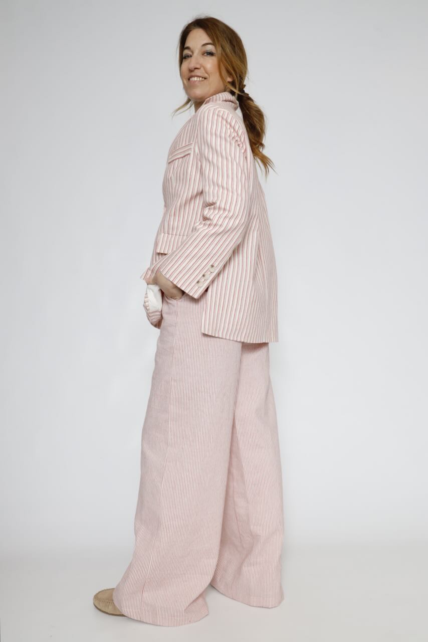 PANTALON BY10299-BLANCO/ROJO