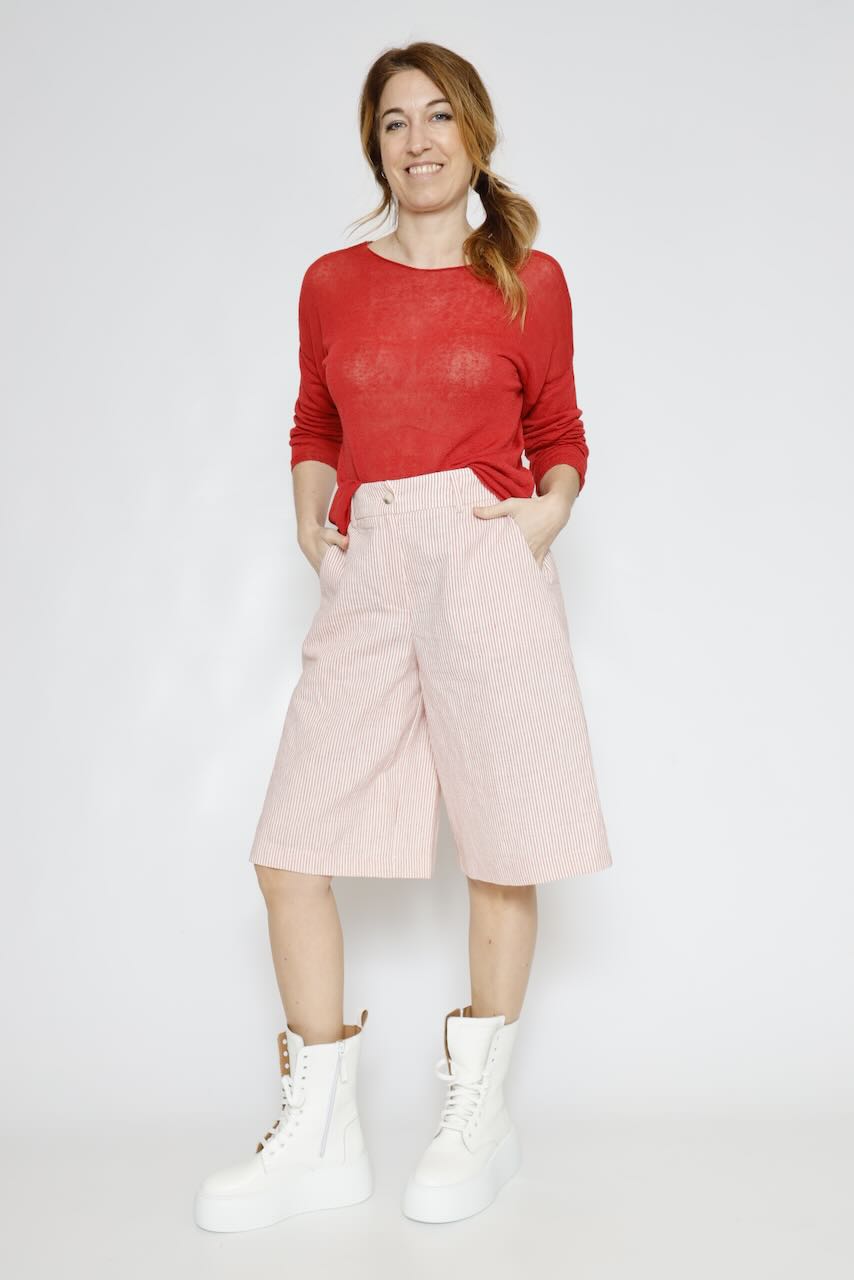 BERMUDA BY10298-BLANCO/ROJO
