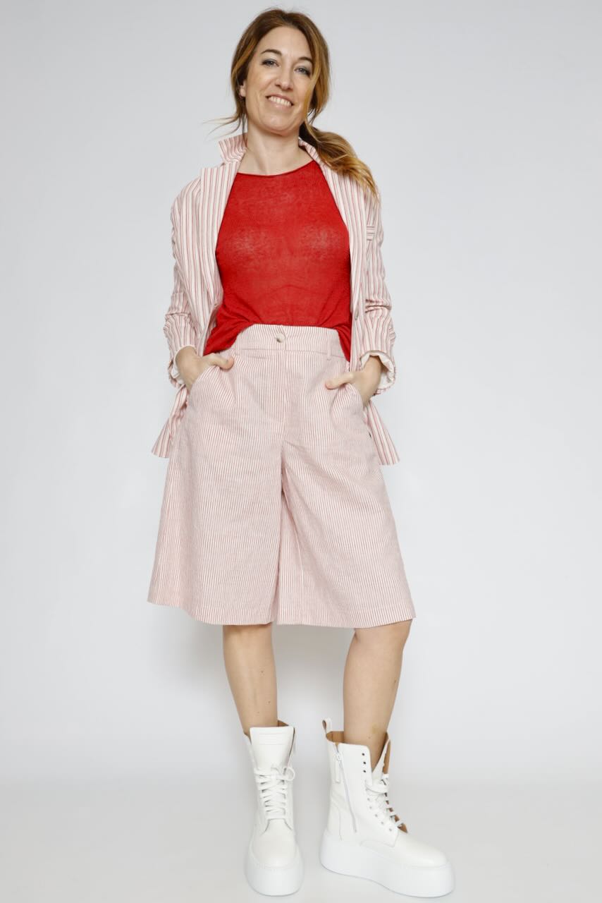 BERMUDA BY10298-BLANCO/ROJO