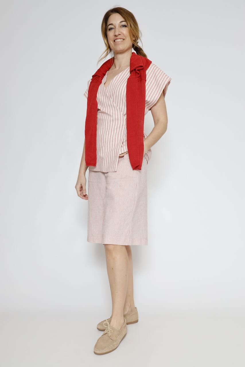 CHALECO BY10297-BLANCO/ROJO