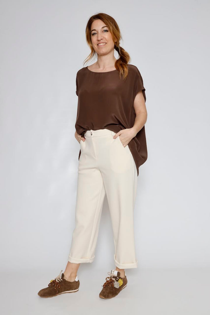 BLUSA/LARGONA P25AN127-MARRON