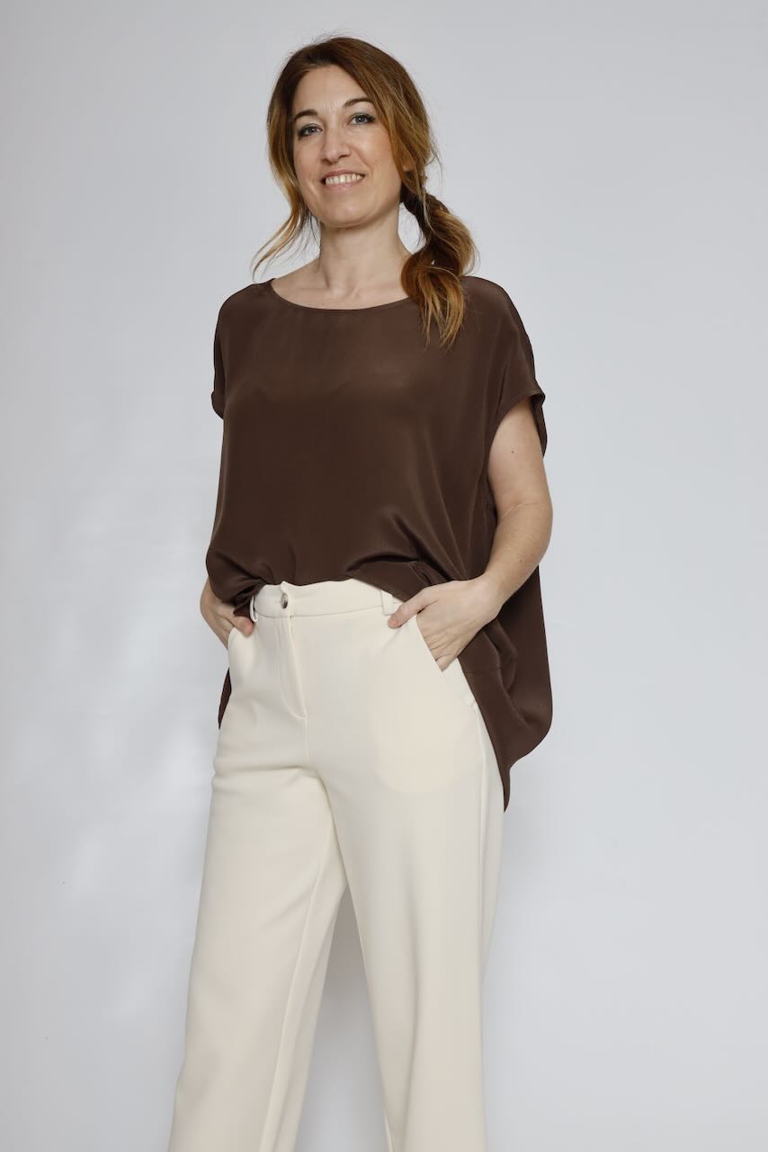 BLUSA/LARGONA P25AN127-MARRON