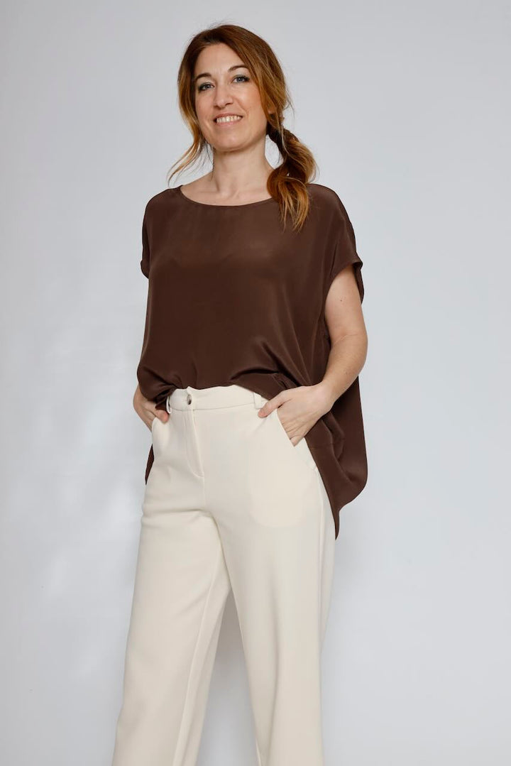 BLUSA/LARGONA P25AN127-MARRON