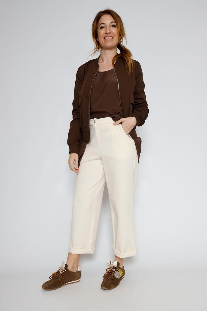 BLUSA/LARGONA P25AN127-MARRON