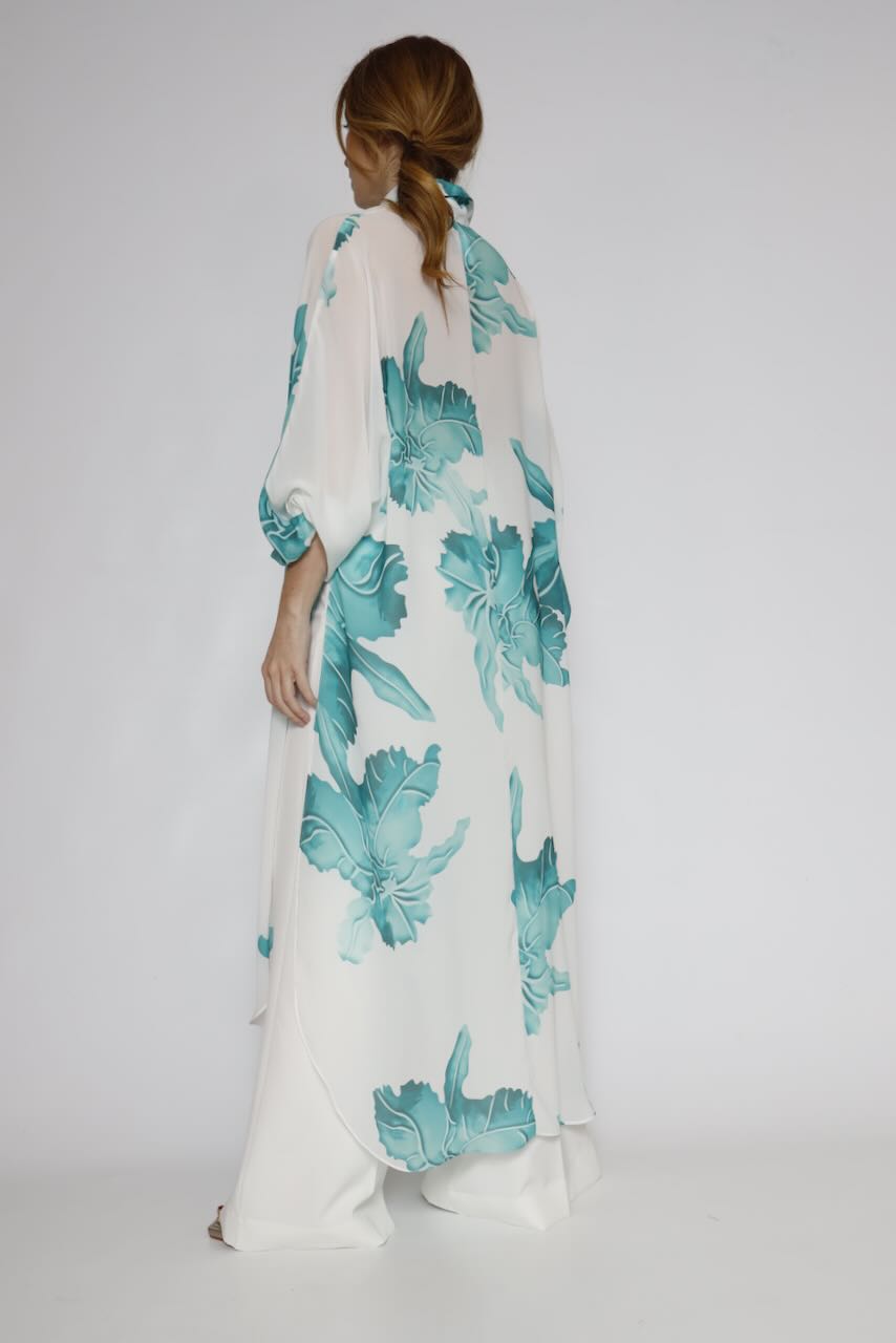 VESTIDO 63-7056-BLANCO/VERDE