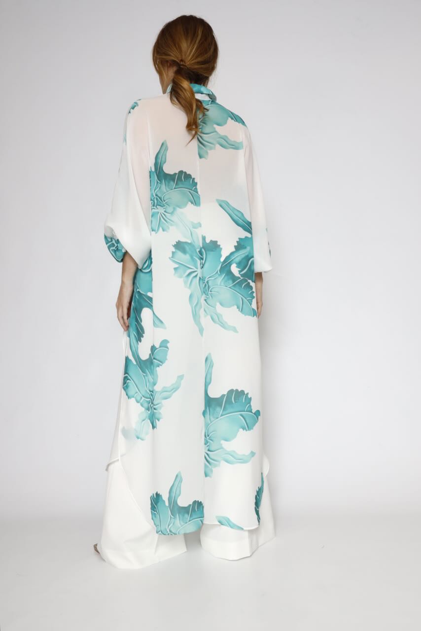 VESTIDO 63-7056-BLANCO/VERDE