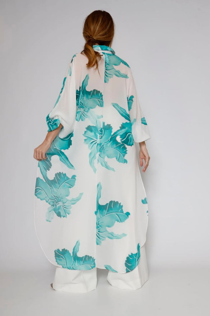 VESTIDO 63-7056-BLANCO/VERDE