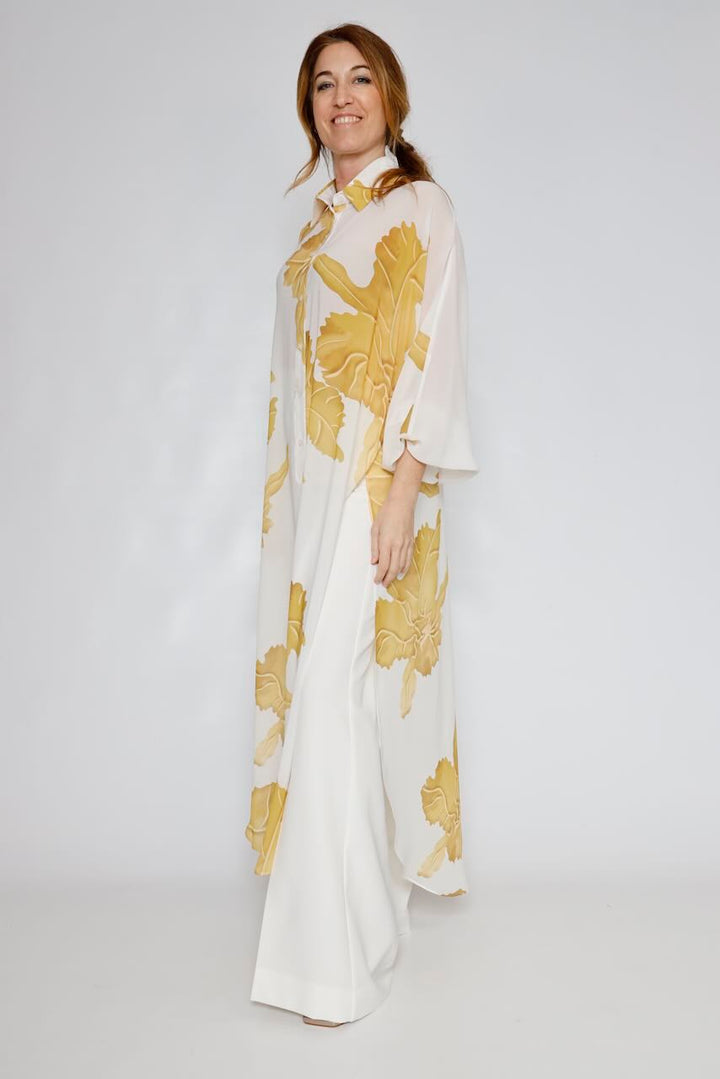 VESTIDO 63-7056-BLANCO/AMARILLO