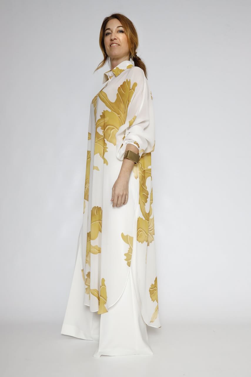 VESTIDO 63-7056-BLANCO/AMARILLO