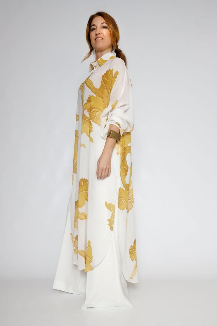 VESTIDO 63-7056-BLANCO/AMARILLO