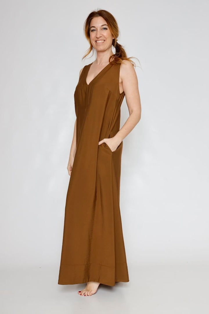 VESTIDO 63-3425-MARRON