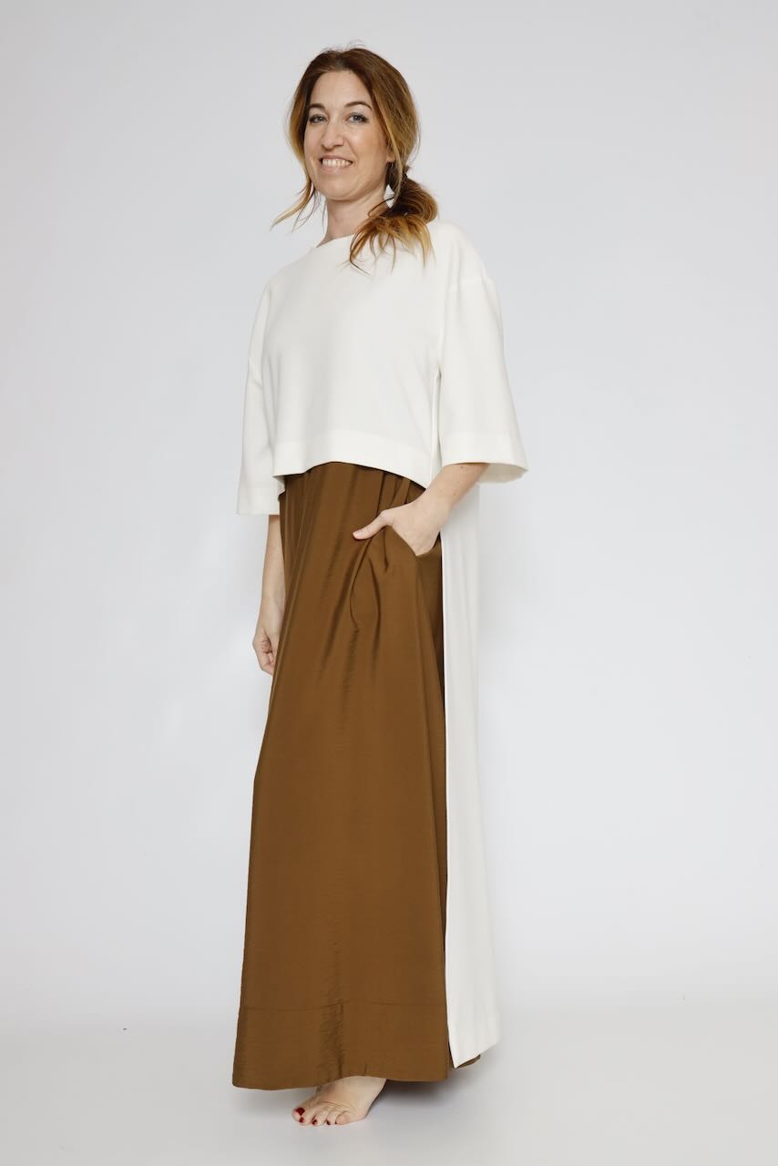 VESTIDO 63-3425-MARRON