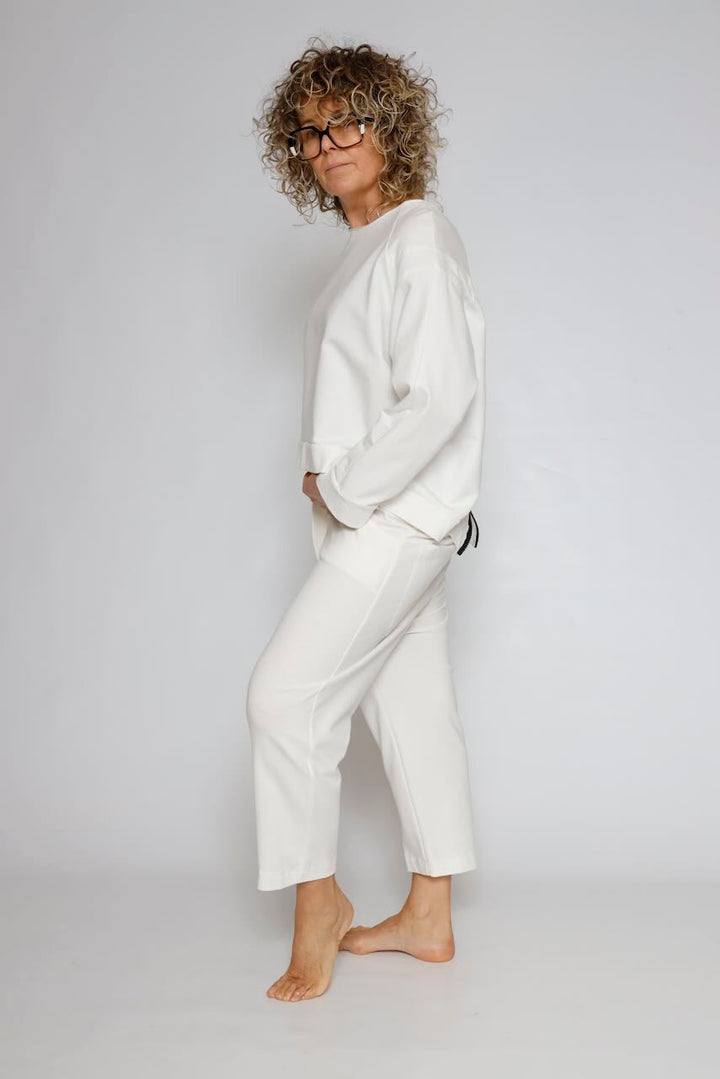 SUDADERA ZIP P3UU1018-BLANCO