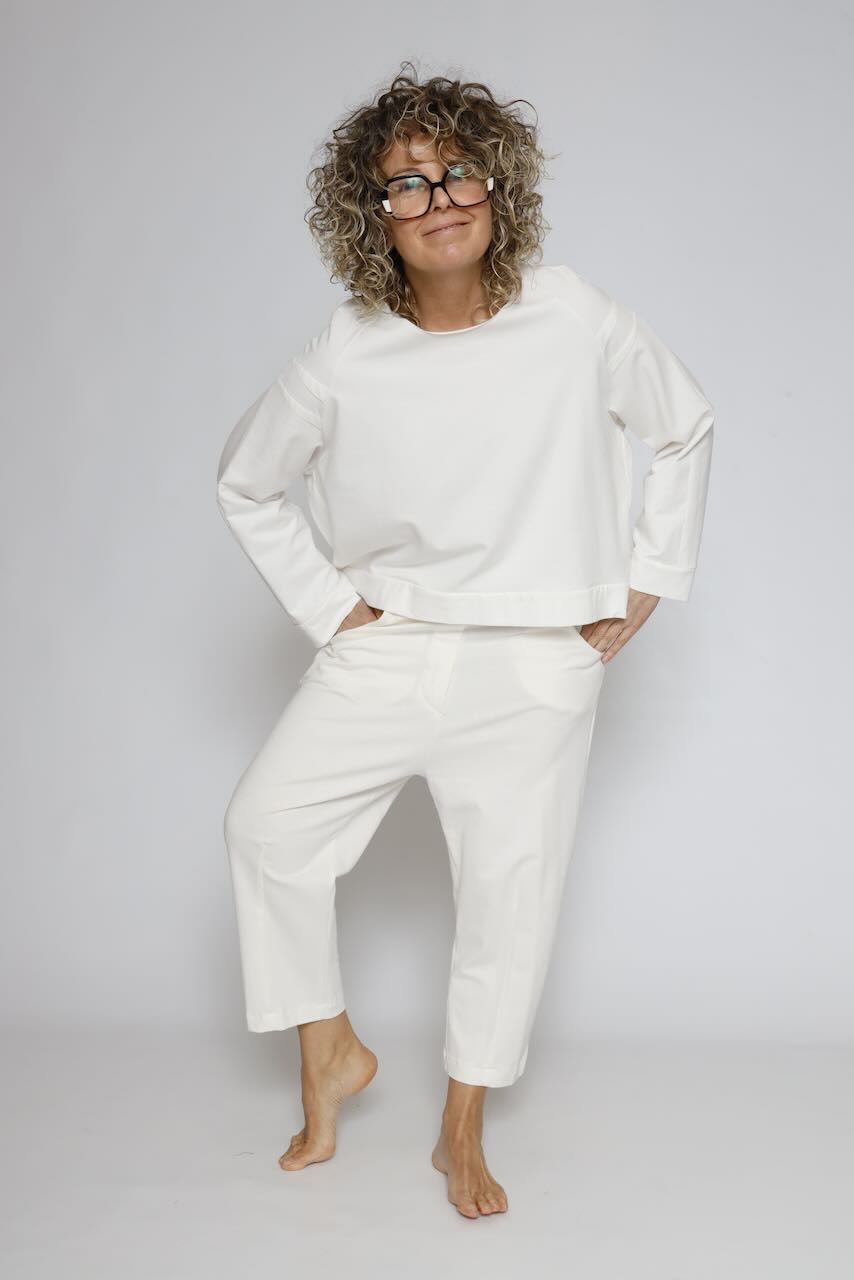 SUDADERA ZIP P3UU1018-BLANCO
