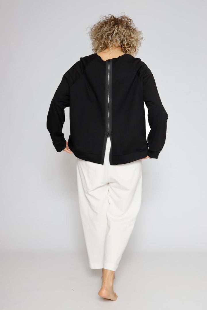 SUDADERA ZIP P3UU1018-NEGRO