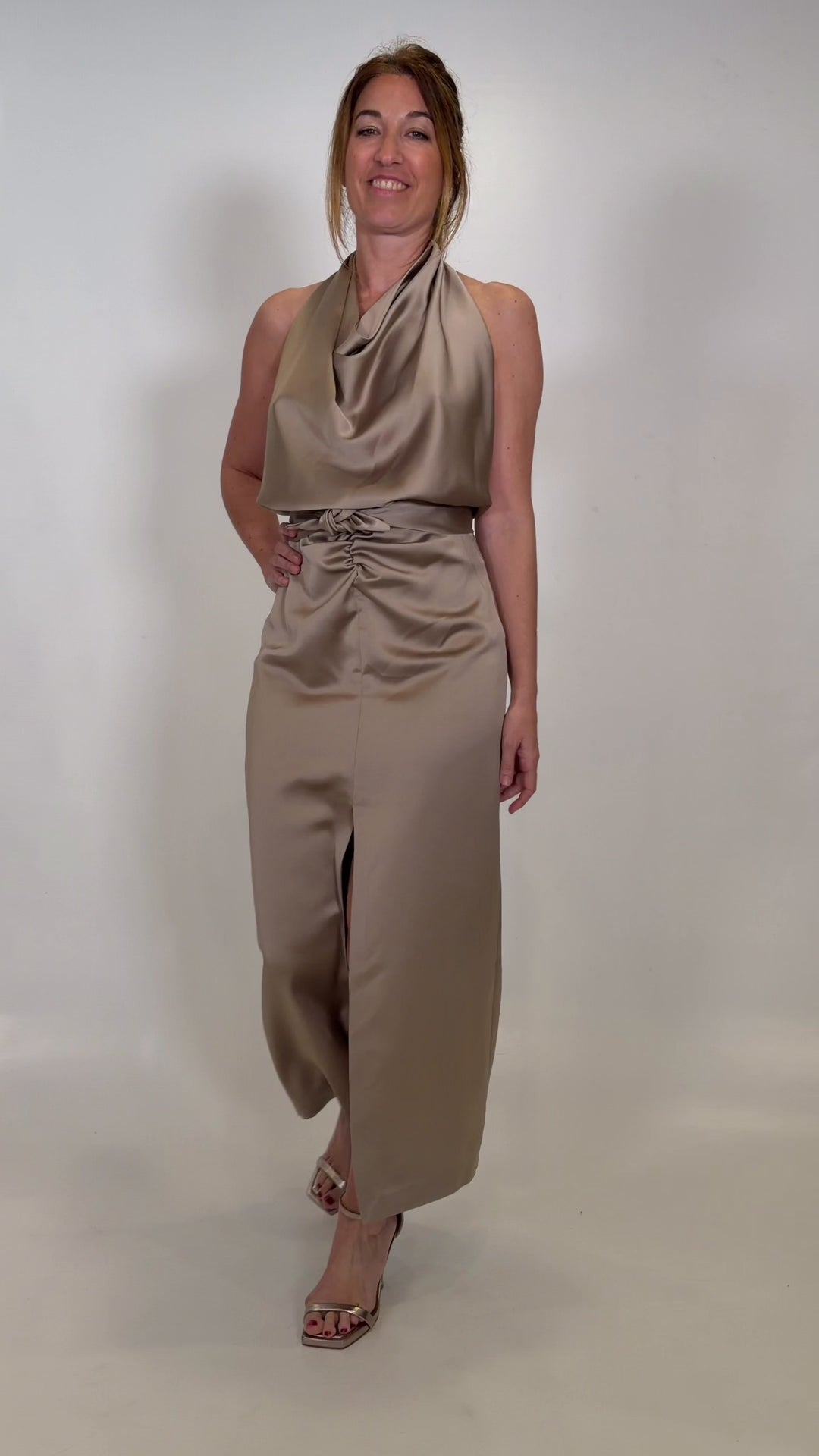VESTIDO AFZJLBA-TAUPE