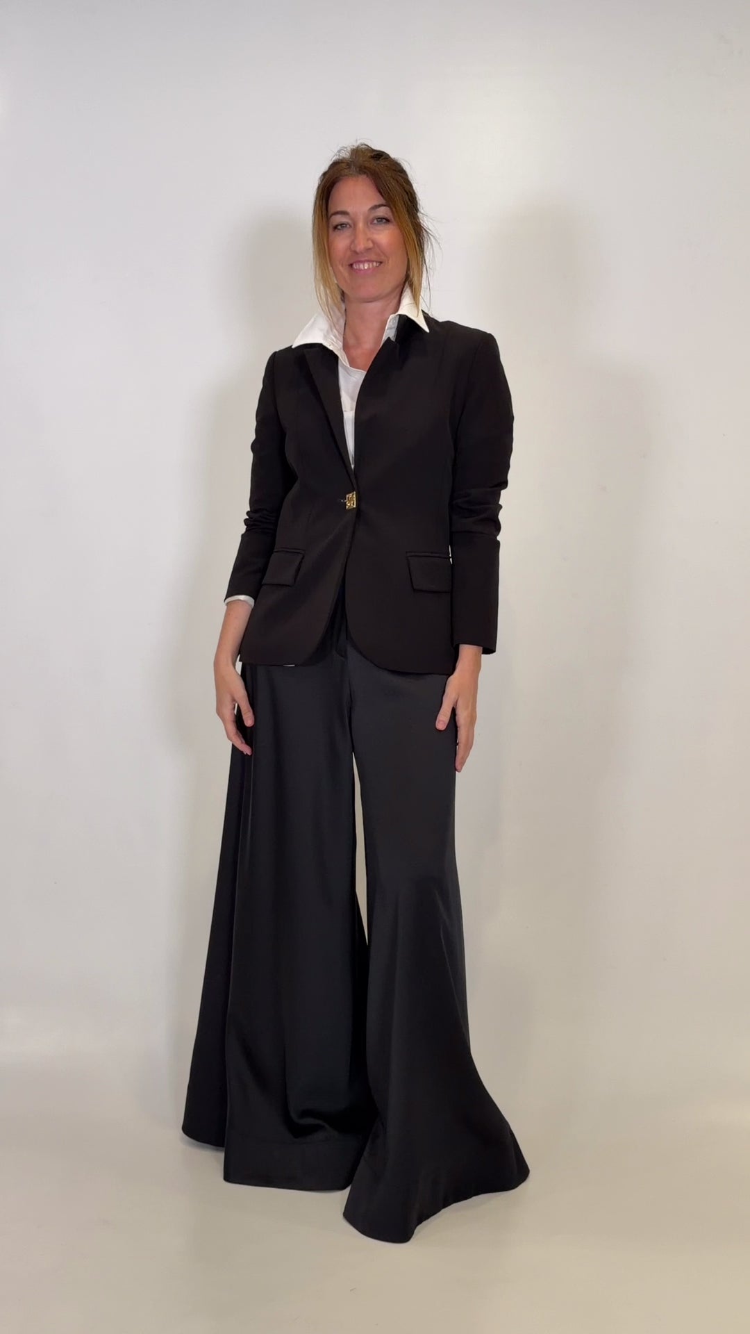 CHAQUETA ENTALLADA 54-1041-NEGRO