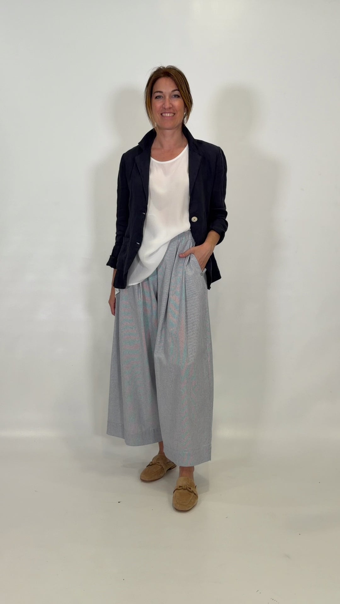 PANTALÓN P3R7EIZ000-BLANCO/AZUL