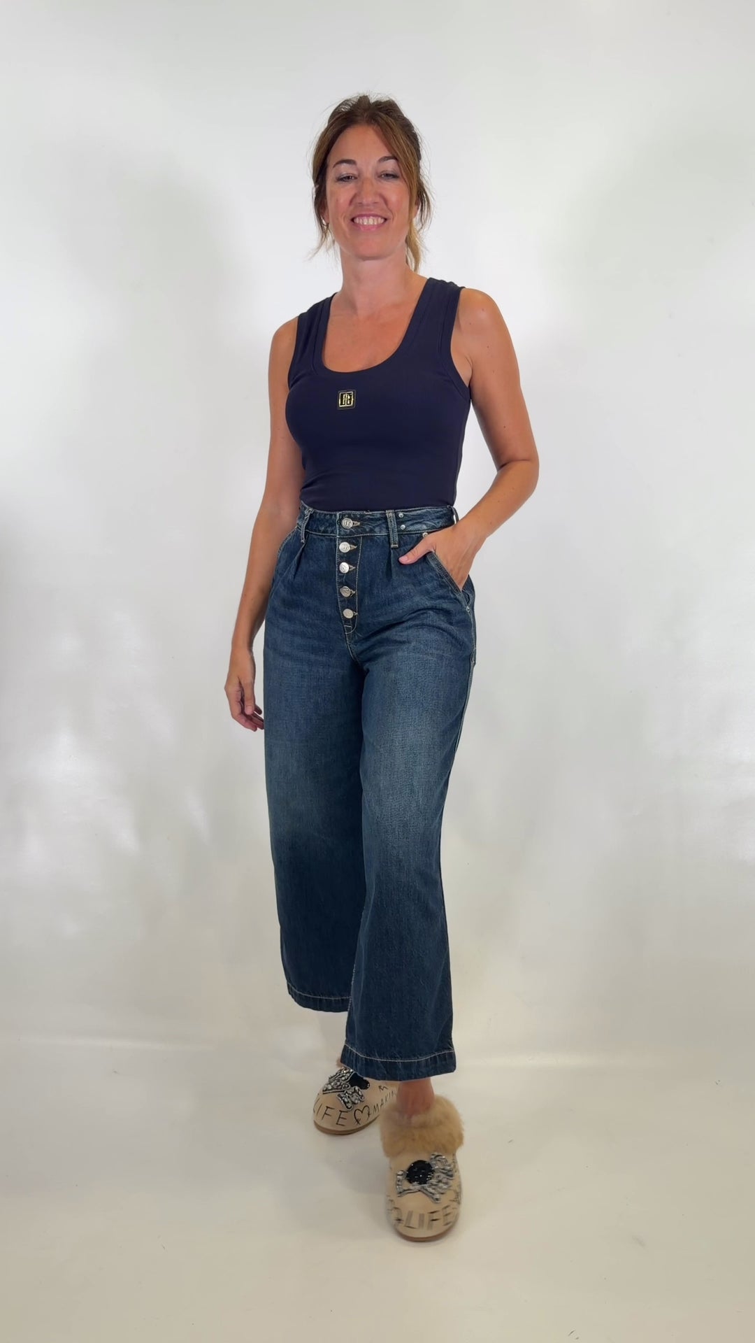 VAQUERO ACAMPANADO AZUL DONNA